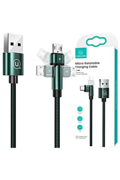 Usams Cablu Micro USB împletit pentru telefoane Samsung 1M 2A Încărcare rapidă
