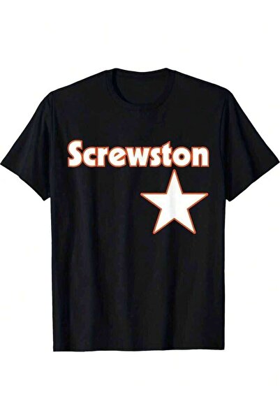26LIK Men'S Texas Retro Graphic T-Shirt | Screwston Tx Htown Print With White...