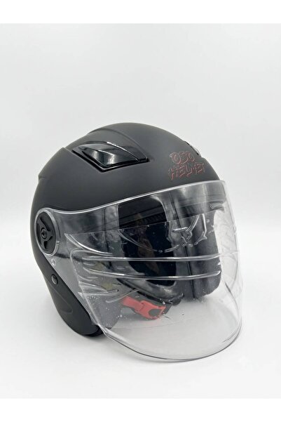 Ümit OSO HELMET YARIM KASK GÖZLÜKLÜ SİYAH - L BEDEN