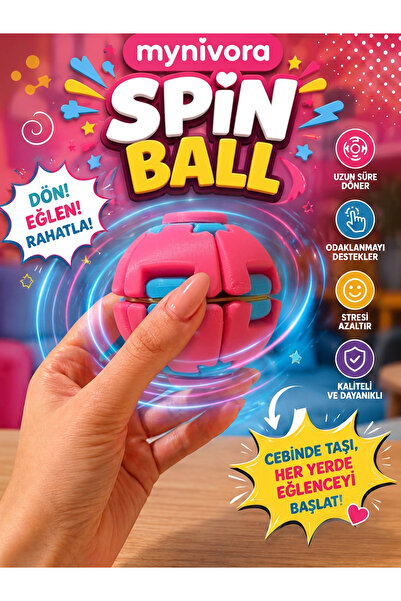 Mynivora Spin Ball Stres Topu Dönen Fidget Oyuncak El Parmak Egzersiz Topu Od...
