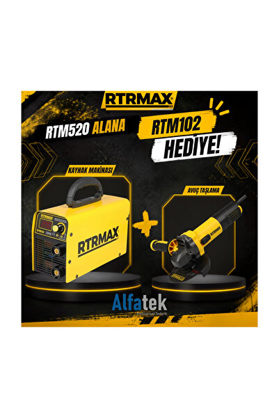 Rtrmax RTM520 Kaynak Makinesi Alana + RTM102 Avuç Taşlama HEDİYE
