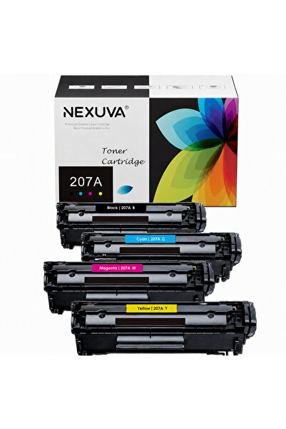 Nexuva خرطوشة حبر متوافقة 207A - مجموعة من 4 قطع أو لون واحد