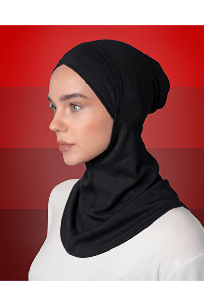 RANA TESETTÜR حجاب قطني من نوع نينجا بون مع طوق للرقبة. إغلاق للرقبة، قماش مرن