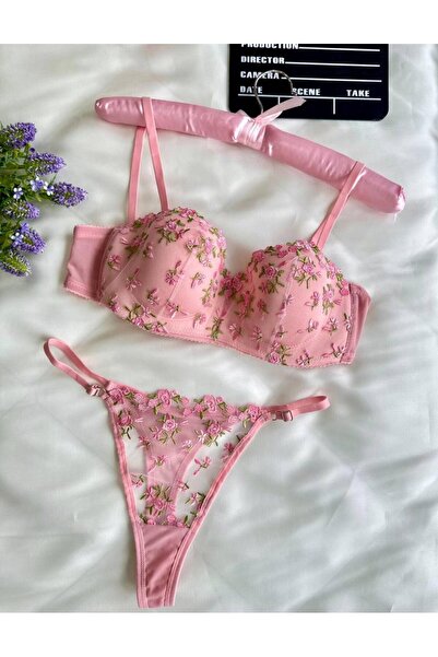 ARONA Hollow Lotus Bra Set