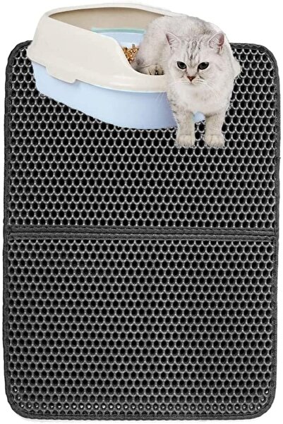 Arabest Pet Cat Litter Mat,55x75 cm,Foldable Waterproof EVA Honeycomb Double ...