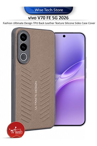 Wtech vivo V70 FE 5G 2026 Fashion Ultimate Design TPU Back Leather Texture Si...