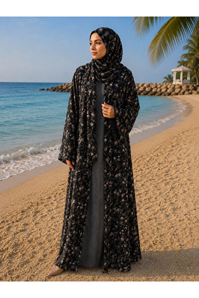 Passion by rahi Printed double layer chiffon Abaya&Hijab