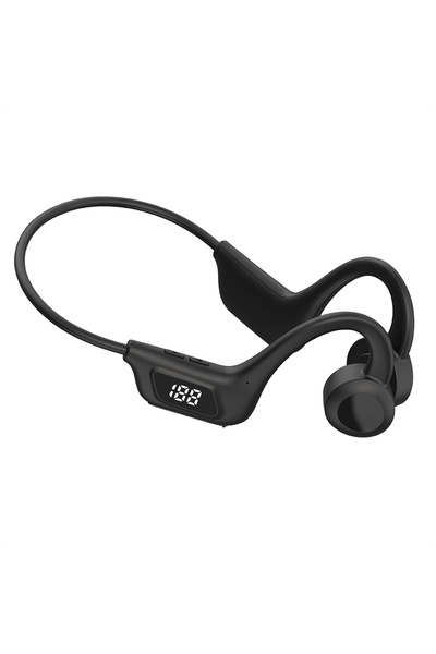 Choice1 Black JS7 Bone Conduction Headphones Tf Card Digital Display Fone Hea...