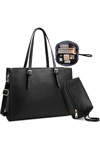 NUBILY Laptop Bag for Women Waterproof Lightweight Leather 15.6 Inch Computer...