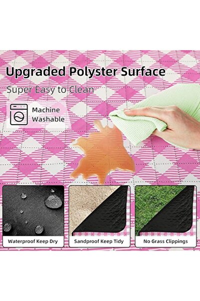 ZAZE Extra Large Picnic Outdoor Blanket, 80''x80'' Waterproof Foldable Blanke...