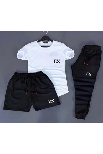 CLOTHES33 T-Shirt, Sweatpants, Shorts 3-Piece Combination, Thin Summer, Sweat...