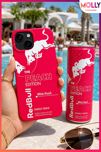 Molly iPhone 13/14 İçin Neon Pembe The Peach Edition Desenli İçi Kadife Silik...