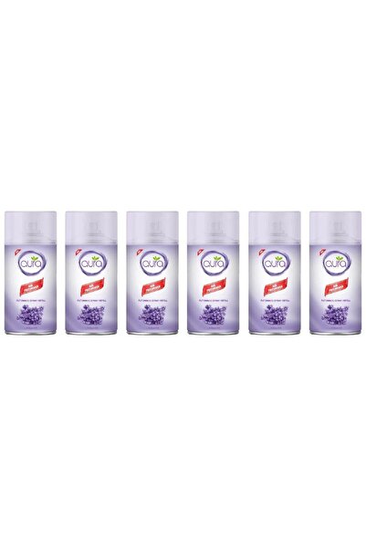 AURA Marketplace Auto Spray Air Freshner - Lavender - 250 Ml - Set of 06