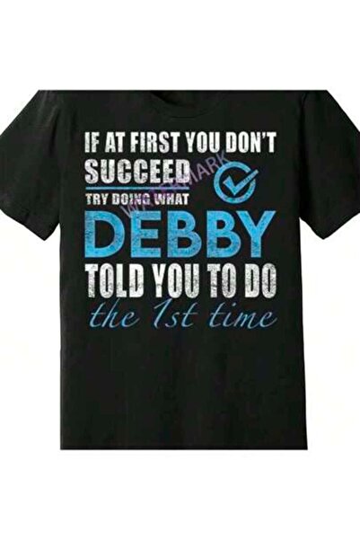 9TAY تي شيرت رجالي مضحك بأكمام قصيرة مطبوع عليه Name Try What Debby Told You ...