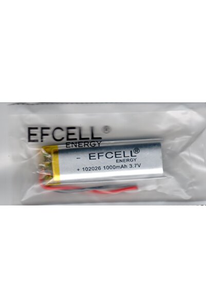 Efcell DRONE Batarya soketli Polimer PİL 3.7V 1000 Mah 10x20x63 İki Pinli Sok...