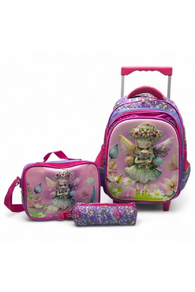 Generic School backpack set for girls, 3-piece set