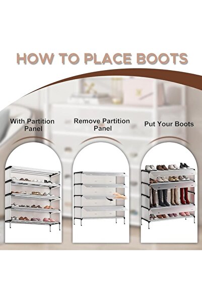GENERAL SupWolf 5 Tiers Shoe Rack Organizer, Large Cabinet Storage Organizer ...