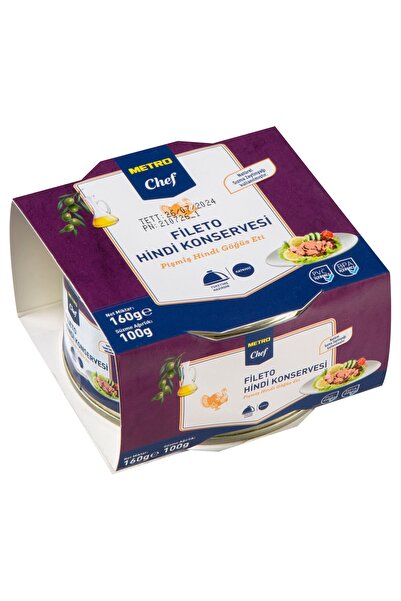 Metro Chef Hindi Fileto 160 G - Yüksek Proteinli, Zeytinyağlı Konserve 5'li A...