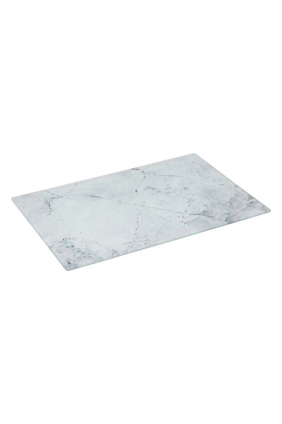 FİVE Tocător din sticlă 30x20 cm, aspect marmură albă