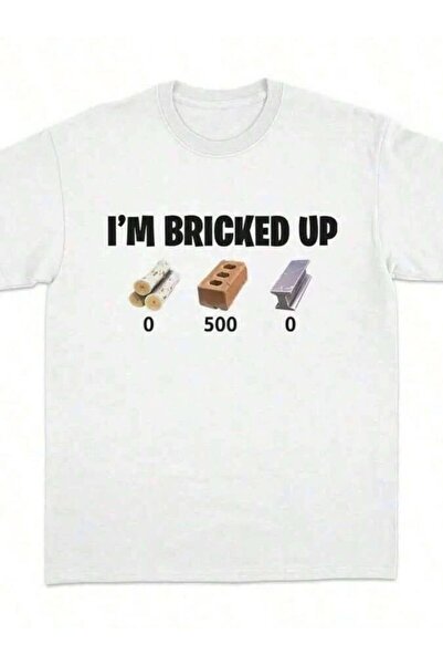 LİNA06 I'm Bricked Up Meme Tee, Cool Graphic Shirt, Perfect Casual Outfits.Go...