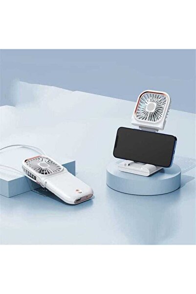 STARSTAR Personal fan, foldable USB desktop fan, portable mini neck fan, white