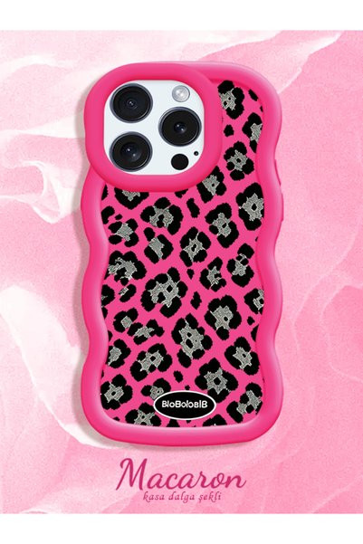 CHICASELUX iPhone 14 Pro Compatible Wavy Frame Leopard Print High Quality Sil...