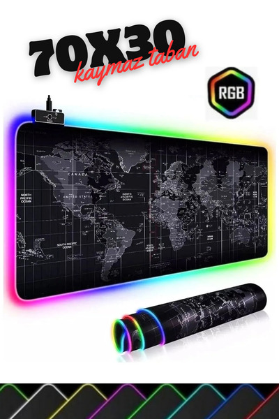 DarkRage Rgb Dünya Desenli Led Işıklı Speed Yüzey Gamepad Dünya Desen Gaming ...