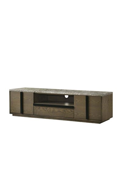 Roots Furniture خزانة تلفزيون من رخام دلفي الرمادي