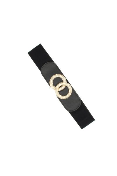 ButicCochet Curea lată, tip curea de pantaloni, pentru femei, din material el...