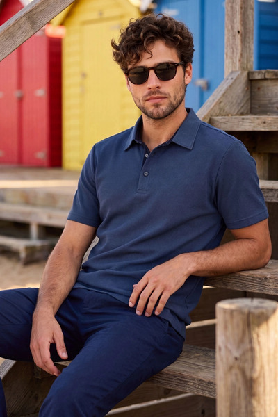Çizgi Triko Shirt Collar Vertical Line Patterned Egyptian Cotton Mercerized K...