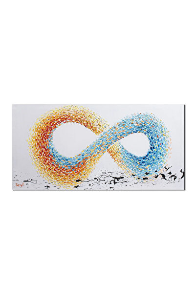 artnova Безкрайна картина 120x60см, ръчно рисувана, за всекидневна, офис, мас...