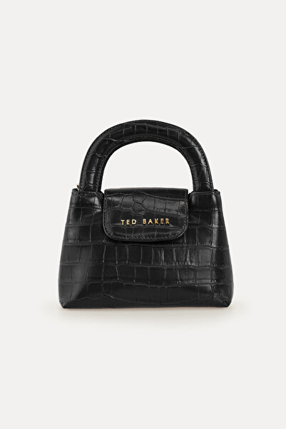 Ted Baker Siyah Sap Detay Kroko Küçük Askılı Çapraz Çanta