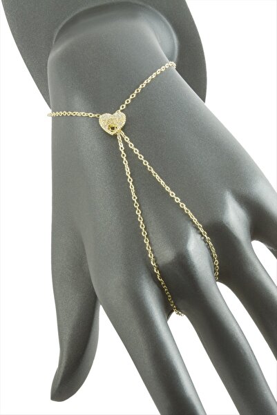 TakÇalıştır Heart Zircon Stone Luxury Steel Shahmeran