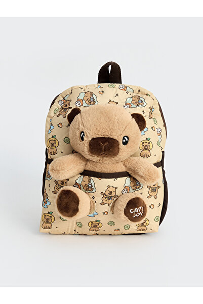 LC Waikiki Beige Teddy Bear Figured Boy's Backpack