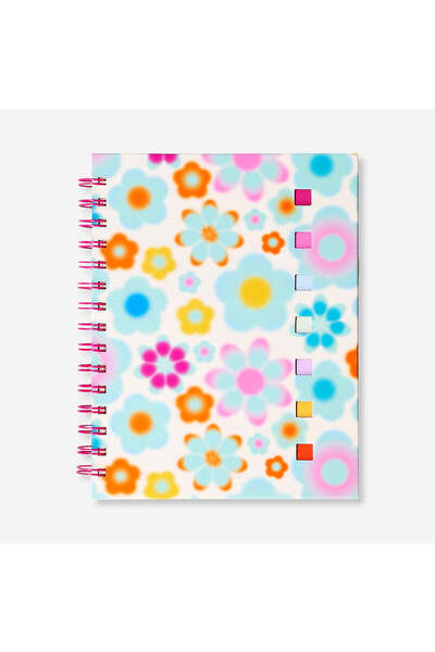 Flying Tiger Copenhagen Renkli Çiçek Desenli Kalemli Defter