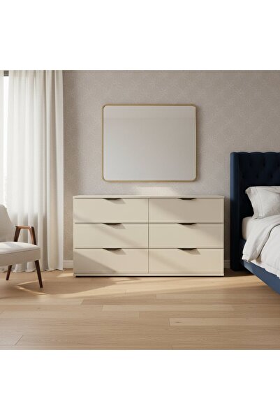 Roots Furniture خزانة ملابس بيج مع مرآة