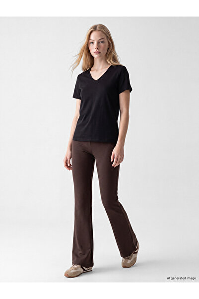 LC Waikiki Rmz Gi̇yi̇m Farkiyla Soft Touch Spanish Leg Women's Leggings