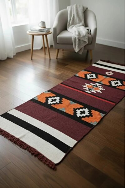 Gereni This Rug Features a Traditional Klim Pattern in Warm Colors and a Trib...