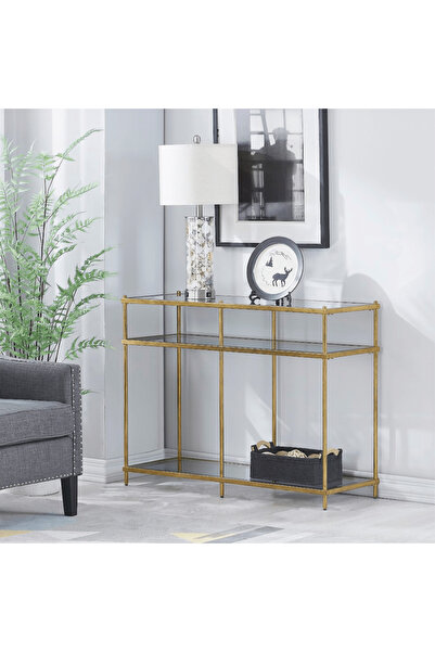 Crestview Collection Luxe Foil Gold Metal Console