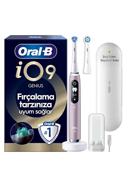 Oral-B iO9 Rose Quartz Şarjlı/Elektrikli Diş Fırçası, 2 Fırça Başlığı, Hızlı ...