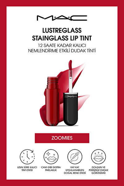 M.A.C Lustreglass StainGlass Lip Tint - 12 Saate Kadar Kalıcı Nemlendirme Etk...