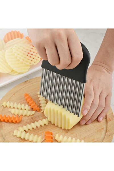 STARSTAR Plastic Stainless Steel Vegetable Knife Chip Potato Wavy Blade Crink...
