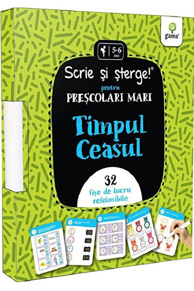 Gama Timpul si ceasul. Scrie si sterge! Prescolari mari