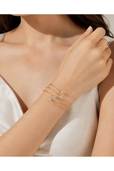 Generic Brand Celeste Crystal Spiral Cuff