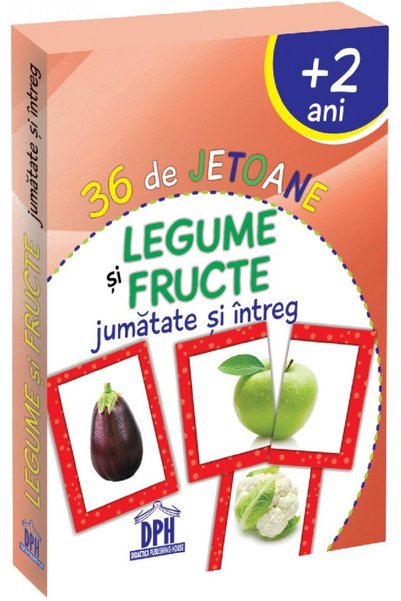 Didactica Publishing House 36 de jetoane. Legume si fructe 2 ani+