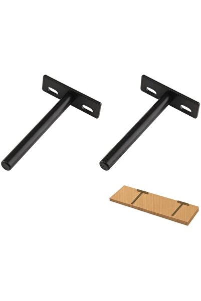 STARSTAR 2-pack sturdy concealed floating shelf brackets, 10cm round 5-inch w...