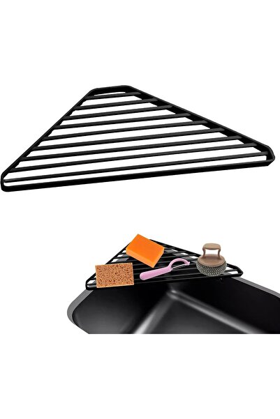 STARSTAR Sink Drain Rack, Roll-up Dish Rack, Triangular Corner Rack, Integrat...