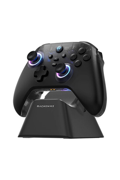 Machenike Controler de joc wireless G3 V2 pentru PS4 și PC, stație de încărcare