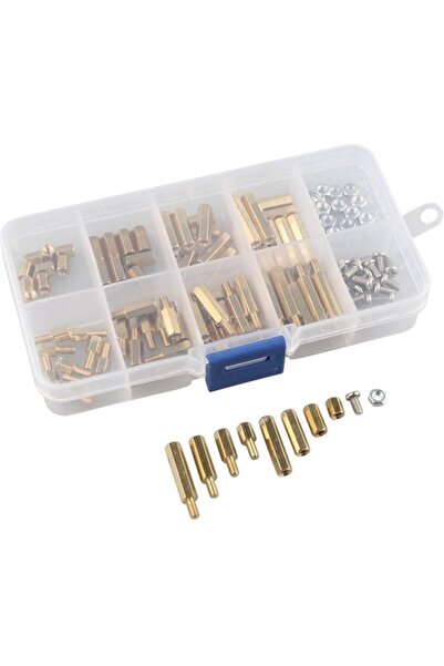 STARSTAR 120 pieces M3 Male-Female Brass Spacers - Stainless Steel Screw - He...