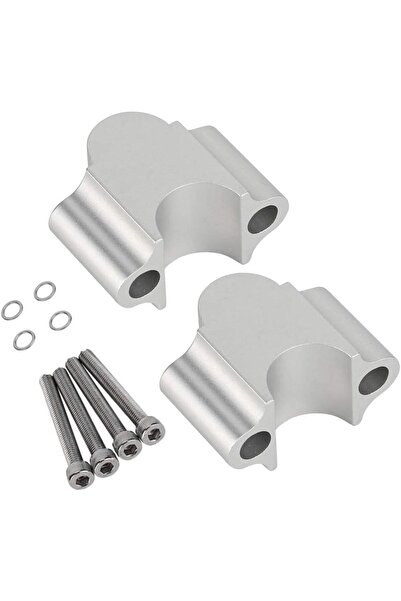 STARSTAR Motorcycle handlebar riser - Aluminum alloy - Silver chrome plating ...